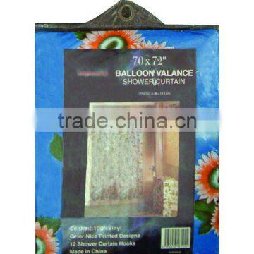 Plastic pritned shower curtain cheap factory price