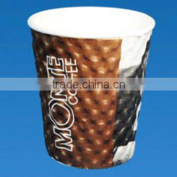 Top Grade Diamond Embossed Disposable Hot Coffee Paper Cup photo-3