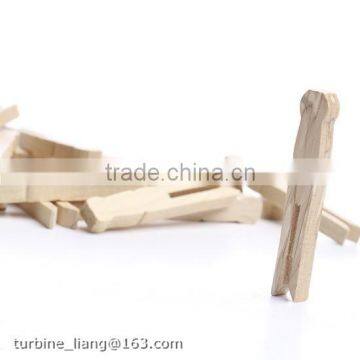 Whosales Cheap Wooden Craft Clothes Pegs, Flat Unfinished Wood Clothespins photo-2