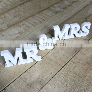2015 MDF White Wooden Letter,MR&MRS Wooden Letters Wedding Decoration, photo-4