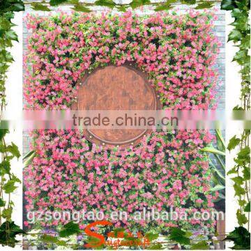 Flower Wall Backdrop, Wedding Decorate ,Silk Flower Wall Decoration with Commercial Logo