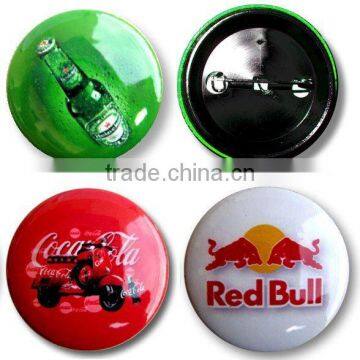 High resolution photo print BUTTON PIN promotional advertising giveaway