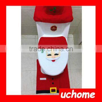 UCHOME Fancy Christmas Santa Toilet Seat Cover And Rug Set photo-2