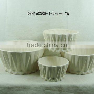 Ceramic flower pot for home deco