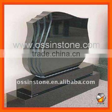 Traditional Black Granite Tombstone