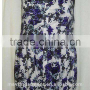 styliest V-neck maxi sleeveless lady alibaba print casual dresses