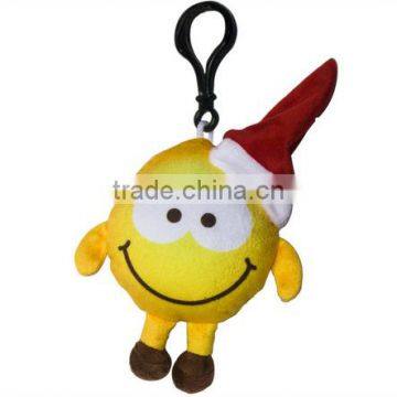 Cheap christmas keychain stuffed emoji gift plush promotional keychain