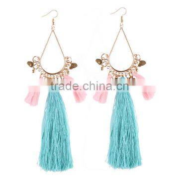 Bohemian Jewelry Long Colorful Tassel Charms Earrings for Women photo-4