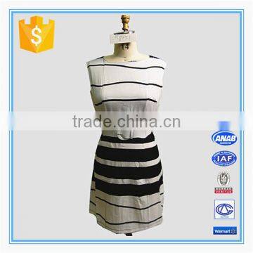 Print Strip Dress Woman Fashion 2016