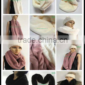 Winter Lady and Women or Men Fashion Pure Color New Warp Neck Knitting Scarf Factory photo-5
