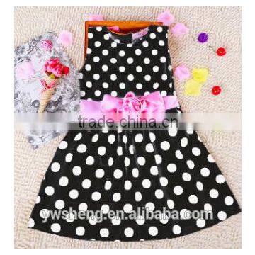 2016 Wholesale Baby Girls Summer Dot Dress photo-3