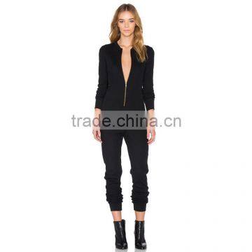 Fashion long sleeve custom zipper up cheap wholesale adult onesie