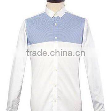 2014 hot sell fashion design 100% cotton white shirt men