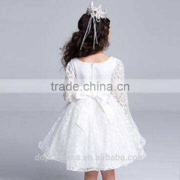 Guangzhou Children Clothes Girls Lace Fancy Dress White Spring Dress Children photo-5