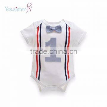 Infant Birthday Wholesale Simple Style 100% Cotton Newborn Baby Wear Clothes photo-4