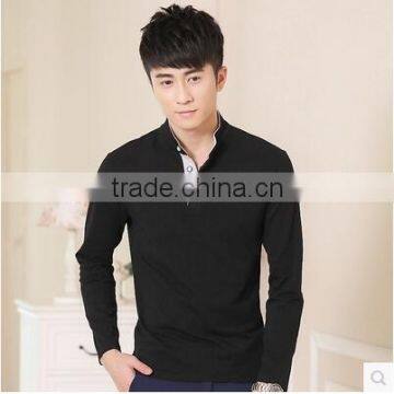The New Spring 2017 Men POLO Shirt Collar Long Sleeve T-shirt Youth Pure Cotton Trend photo-4