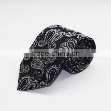 Top grade nature silk cashew pattern standard size woven necktie