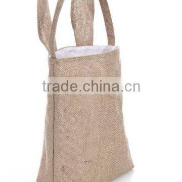 Hot Sale New Design Easter Burlap Bunny Basket Easter Bucket Easter Basket Easter Bag Spring Picnic Basket photo-3
