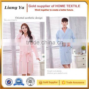 Good moisture absorption,breathable,warm couple waffle bathrobe