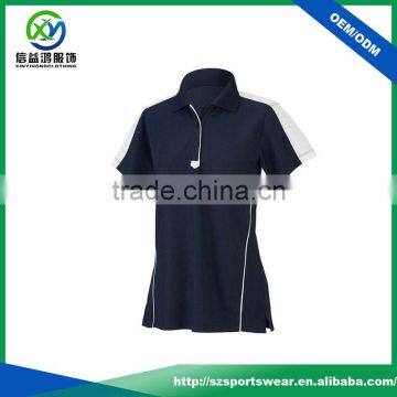 New Design Different Color Women Casual Polo T shirt with Prinitng Logo