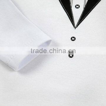 OEM Logo 100% Cotton White Baby Boy Rompers Baby Long Sleeve Jumpsuit Bodysuit Newborn Sleep Gown photo-4