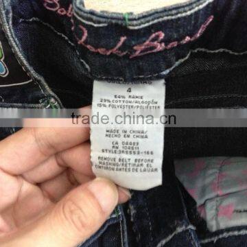 Bobby Jack Ramie Cotton Polyester Spandex Girls Denim Shorts #3R5553 photo-4