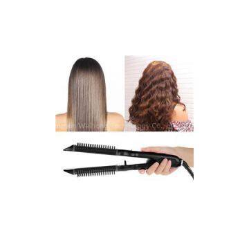 Black Electric Hair Straightener And Curler Can Make Natural Wave