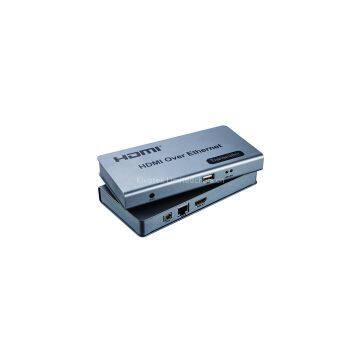 HDMI+USB extender 120m by CAT5e/6 cable,IR control-KVT939-U