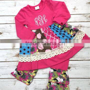 Top Quality Cute Little Gril Beautiful Floral Lace Boutique Dress photo-4