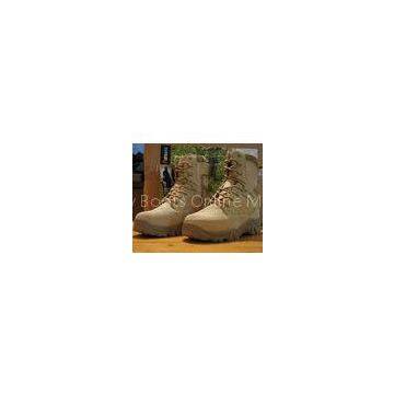 Tan Troops Military Tactical Boots For Soilders , Police , Fireman