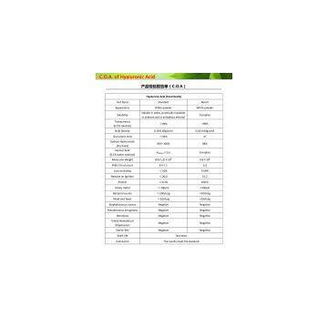 Low Molecular Weight Food Grade of Hyaluronic Acid