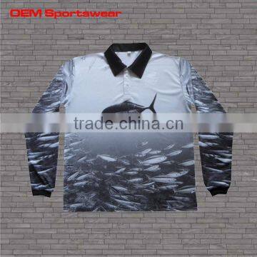 Polyester custom tournament fishing shirts wholesale