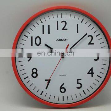 Promotion Gift Item Plastic Casing Glass Len Metal Hands Wall Clock