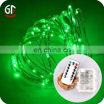 Waterproof 10M 33FT 100 Pcs Warm White LEDs Copper Wire 3AA Battery Operated Remote Control LED String Lights With Timer photo-4