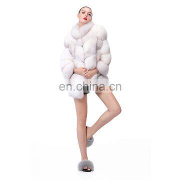 European Style Luxury Women Winter Warm Coat Real Fox Fur Coat 2017