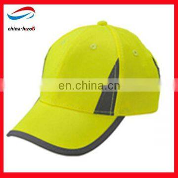 Hi-vis reflective sport hat/reflective yellow hat/cheap sports hats