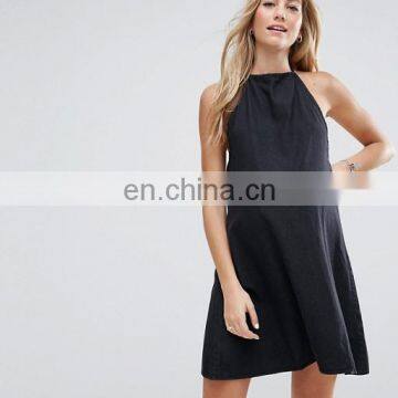 Customized Women Designer Maternity Denim Sun Mini Dress photo-2