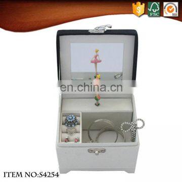 Hand Crank Ballerina Dancer Music Box With Mirror photo-5