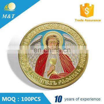 Newest design fashion europe souvenir 24k gold coin