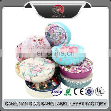 High Quality Cheap Big Size Package Box Type Custom Wedding Souvenir Round Cartoon Style Multi Metal Tin Cookies Box