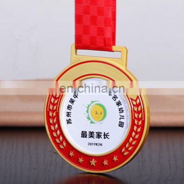 Factory wholesale school customized logo medal with gift box