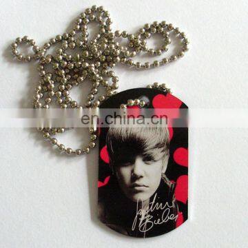 custom metal printed sexy girl dog tag with ball chain