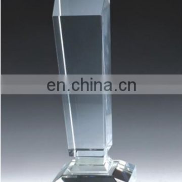 Exclusive leadership transparent crystal trophy