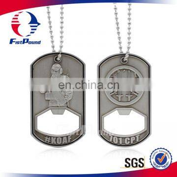 Promotion Military 3D Dog tag with Bottle opener