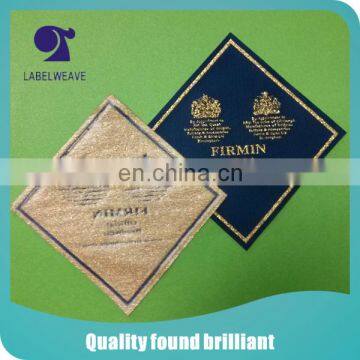 high density woven heat transfer labels with metallice yarn