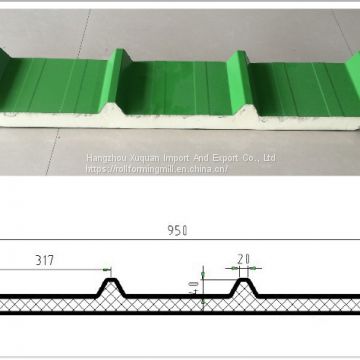 Metal Roofing PU Sandwich Panel Polyurethane Sandwich Panel