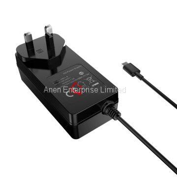65W AC Adapter With UK Plug,GS,CE, UL Approval, VI Efficiency, 24V1A 12V2A 12V1.5A 24V0.8A Power Adapter