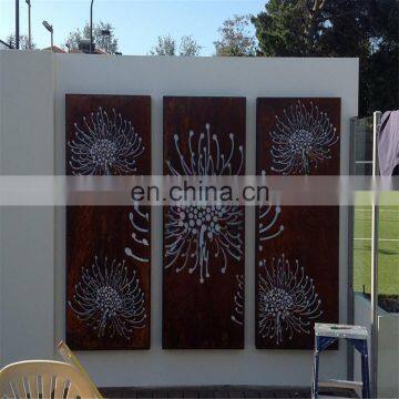 Rusty corten steel decorative metal electric light box wall art