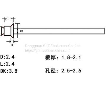 POP Pull Thru Rivet KSEET RIVET,1-AC2424-01