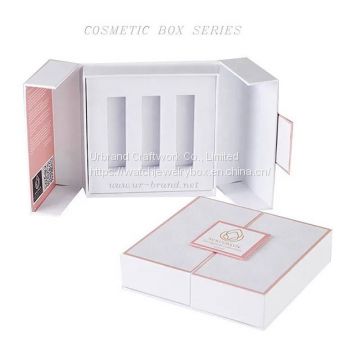 Double Door Design Wholesale Custom Luxury Logo Printed Packaging Skincare Set Box